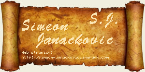 Simeon Janaćković vizit kartica